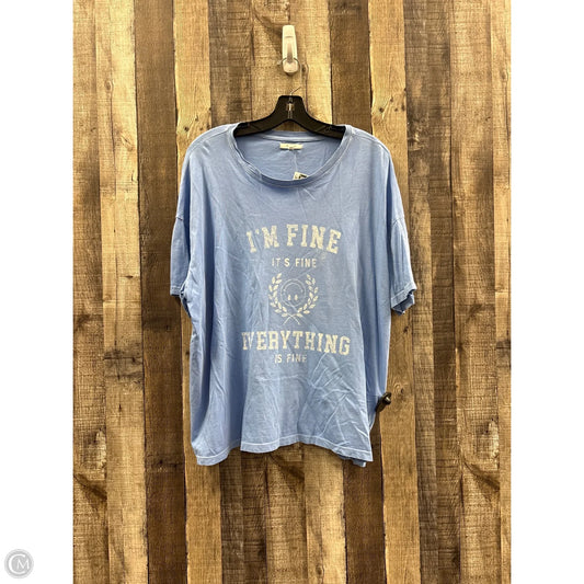 Top Short Sleeve By Maurices In Blue, Size: Xxl
