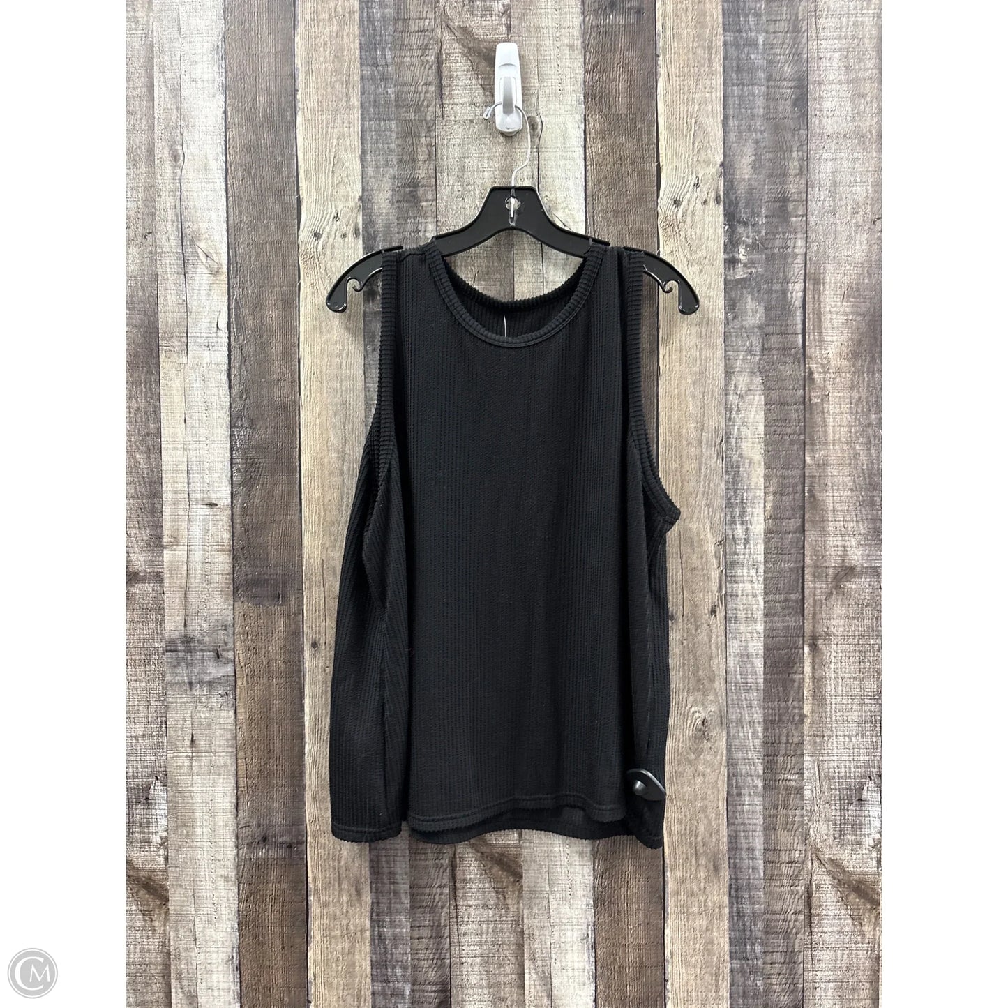 Top Sleeveless By Cmf In Black, Size: 2x