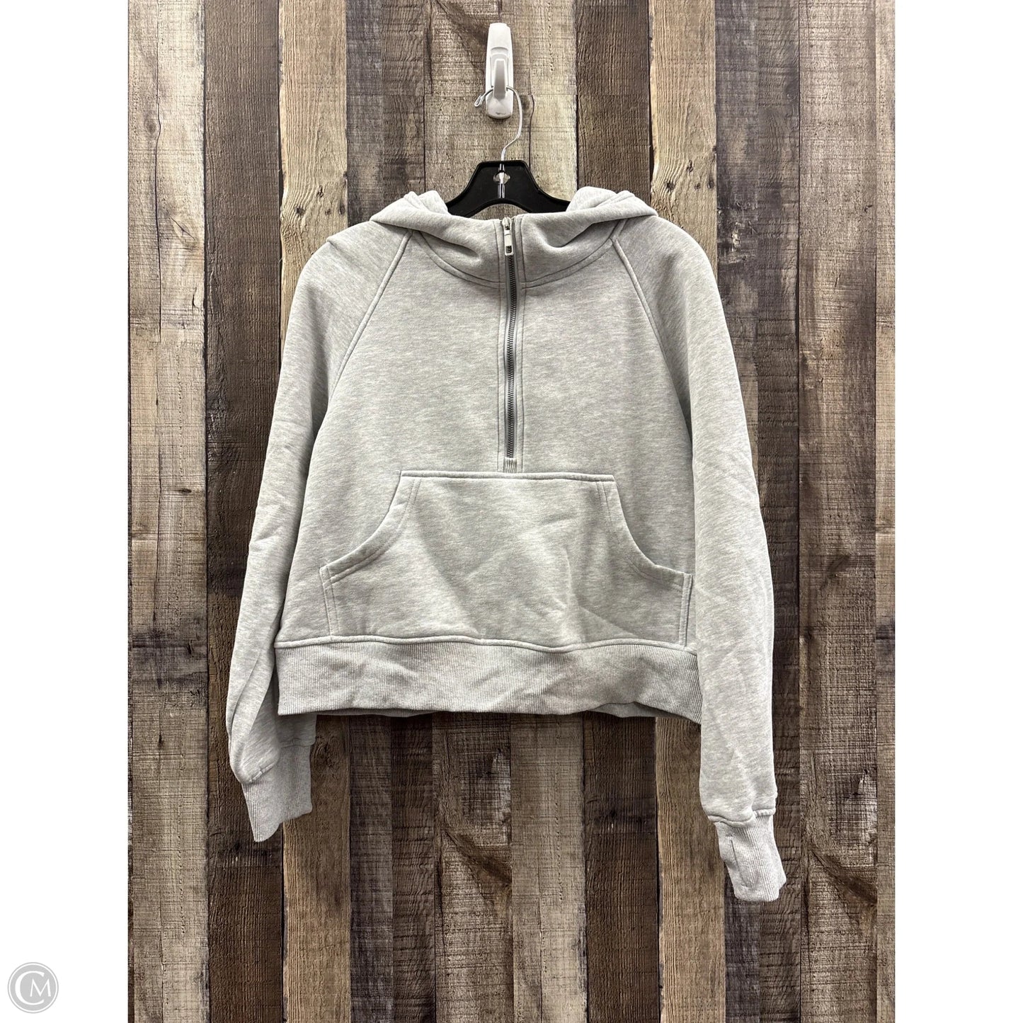Sweatshirt Hoodie By Automet In Grey, Size: M