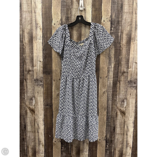 Dress Casual Midi By Monteau In Blue & White, Size: S