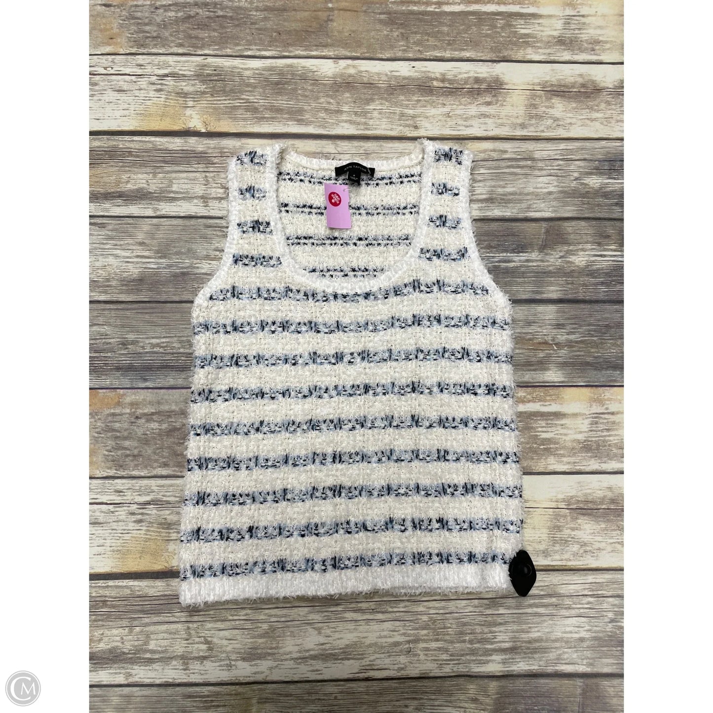 Top Sleeveless By Ann Taylor In Striped Pattern, Size: M