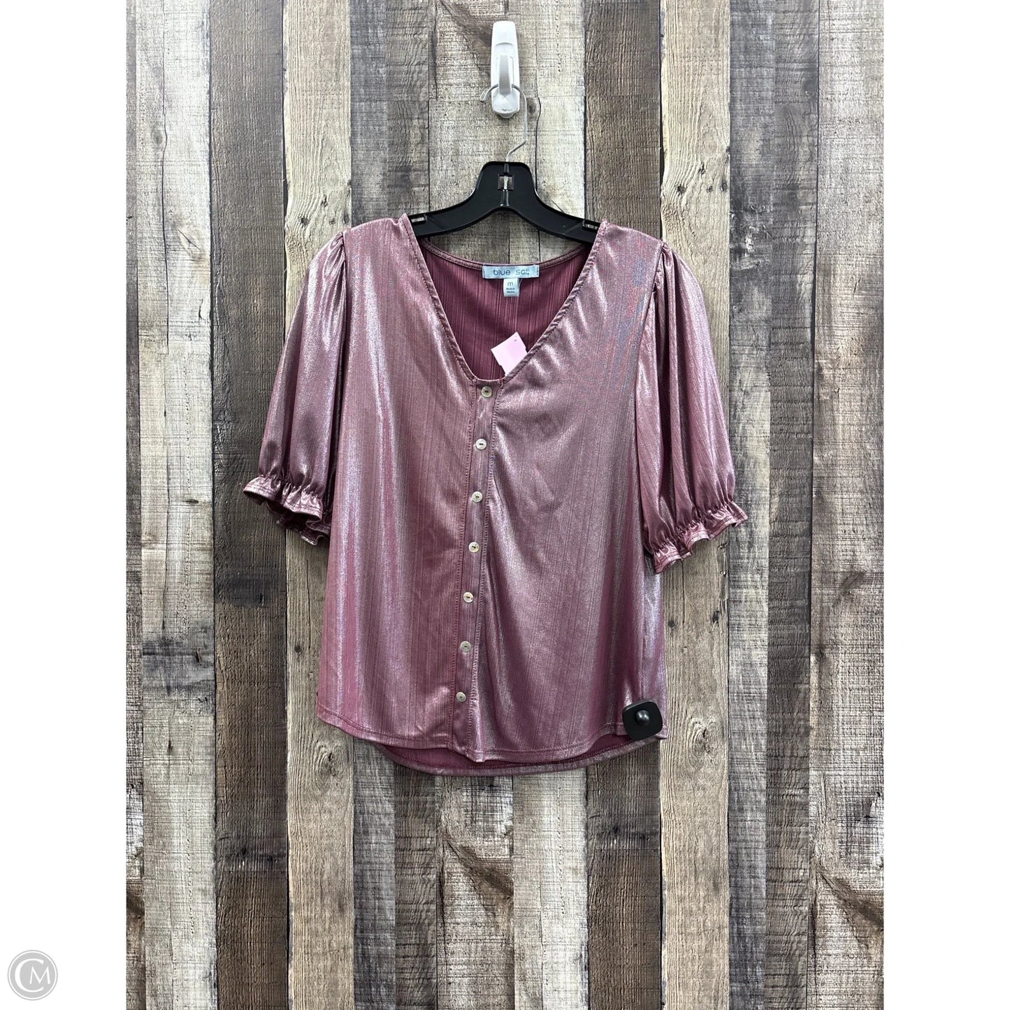Top Short Sleeve By Blue Sol In Purple, Size: M