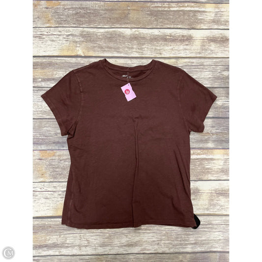 Top Short Sleeve By Aerie In Brown, Size: M