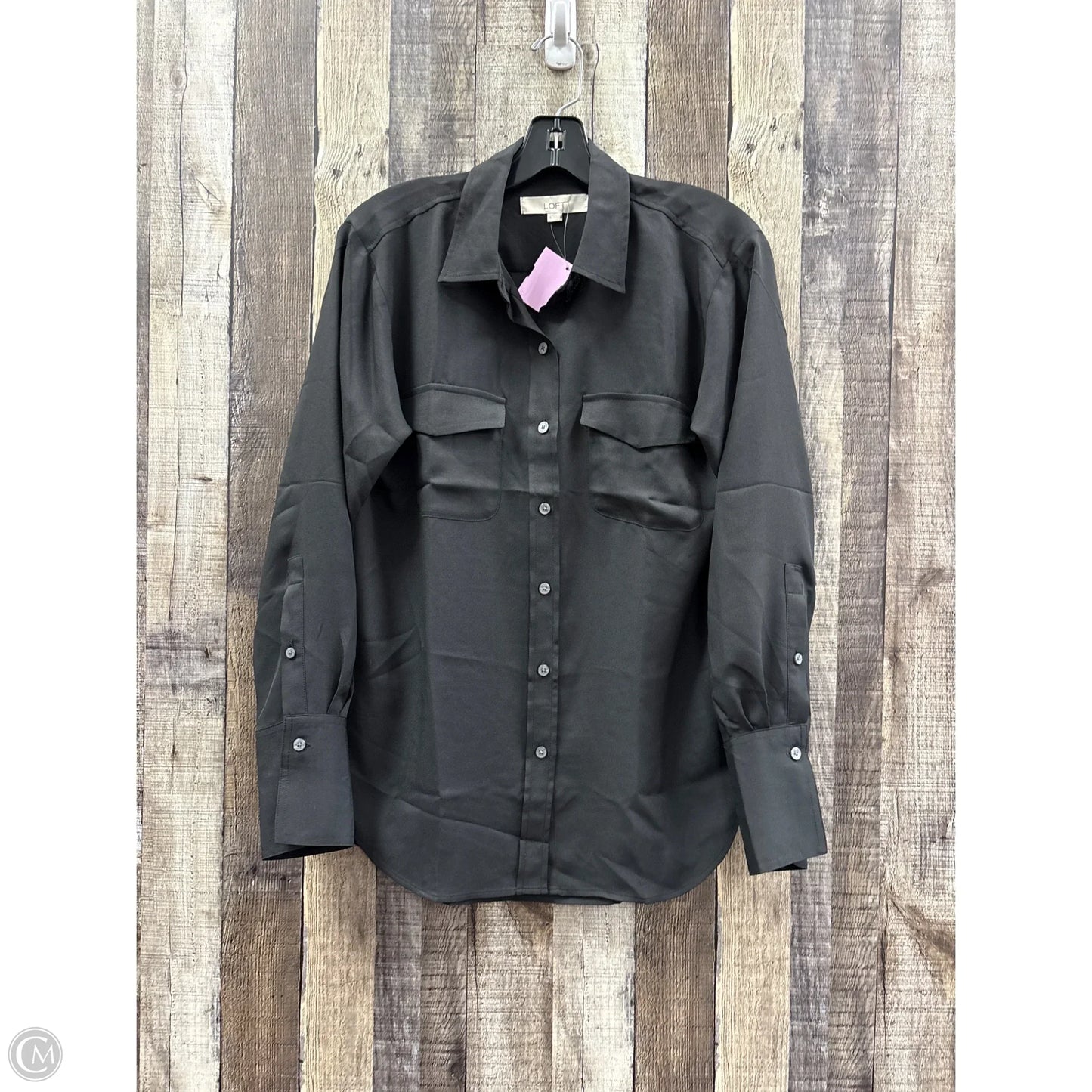 Top Long Sleeve By Loft In Black, Size: S