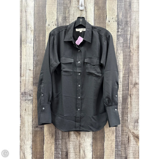 Top Long Sleeve By Loft In Black, Size: S