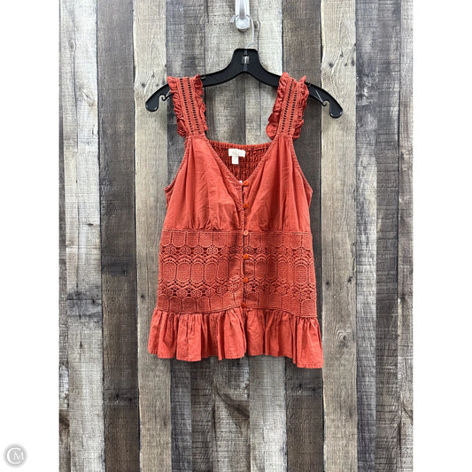 Top Sleeveless By Adiva In Bronze, Size: M