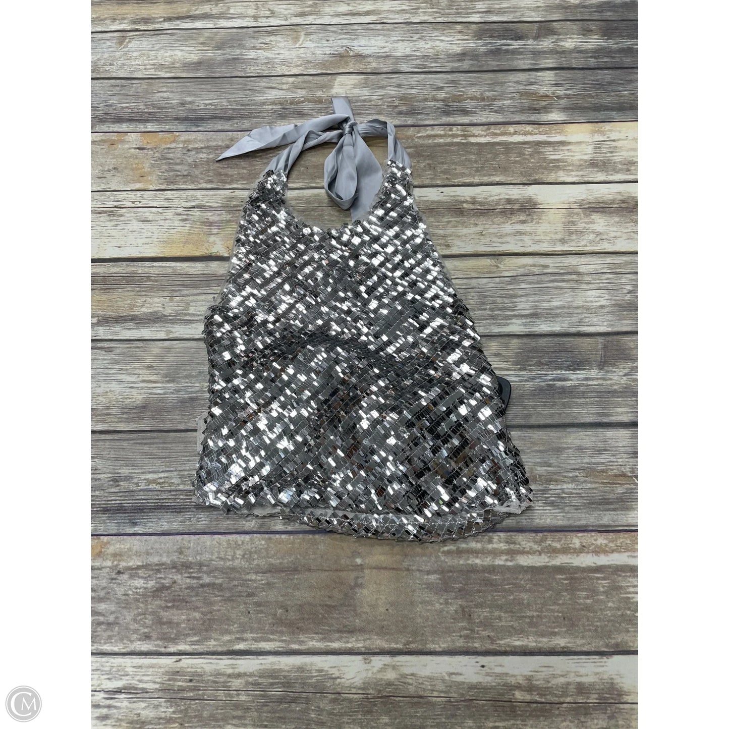 Top Sleeveless By Free People In Silver, Size: S
