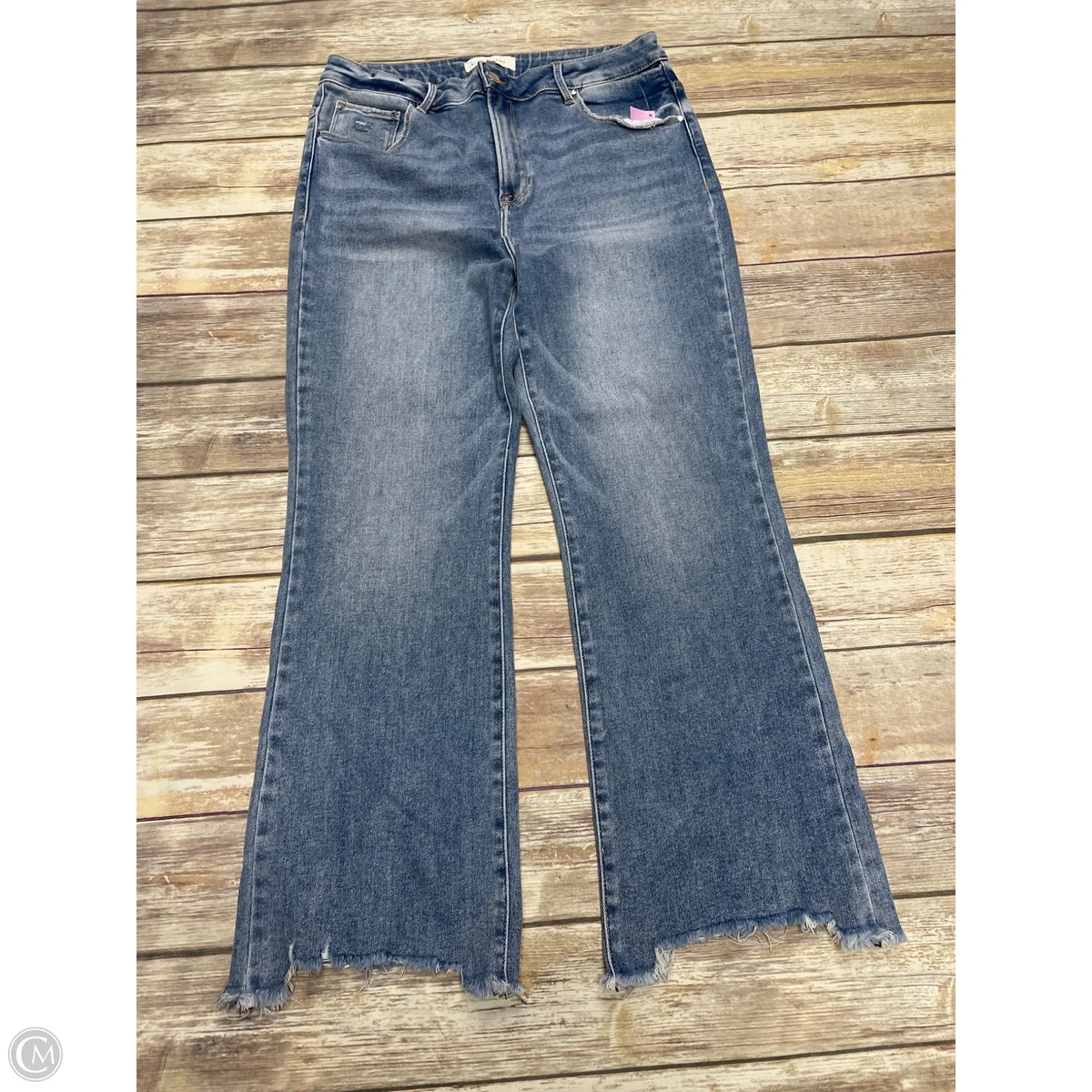 Jeans Flared By Risen In Blue Denim, Size: 1x