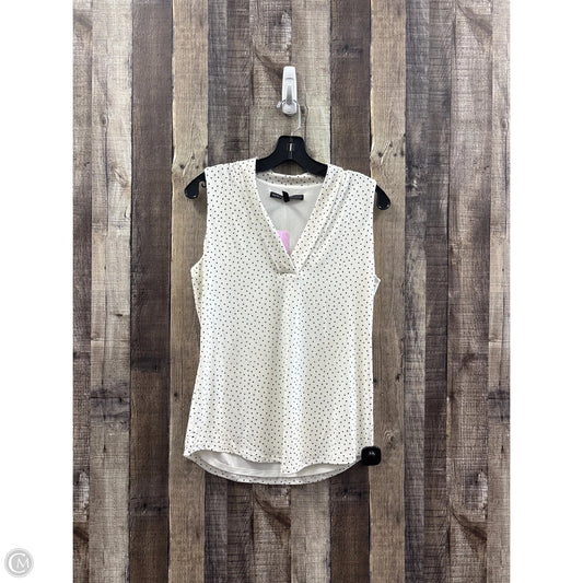 Top Sleeveless By White House Black Market In Polkadot Pattern, Size: S