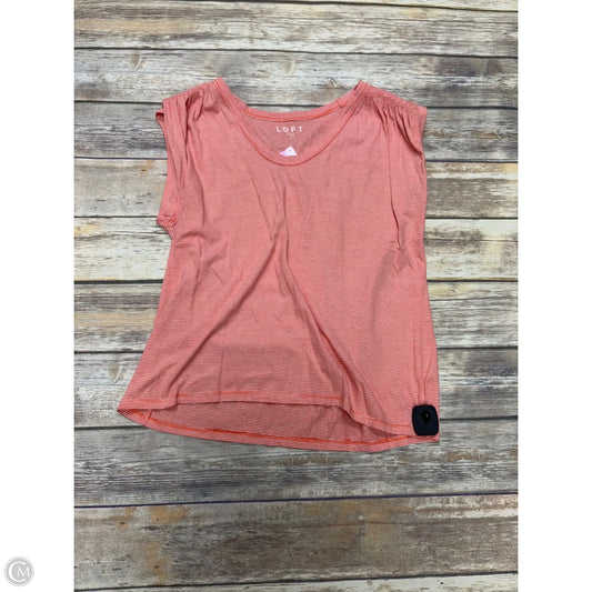 Top Sleeveless By Loft In Striped Pattern, Size: L