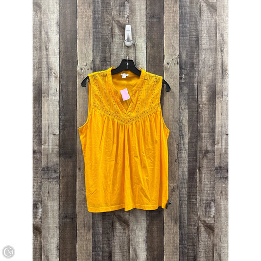 Top Sleeveless By J. Crew In Gold, Size: L