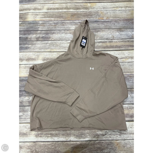 Athletic Sweatshirt Hoodie By Under Armour In Tan, Size: Xl