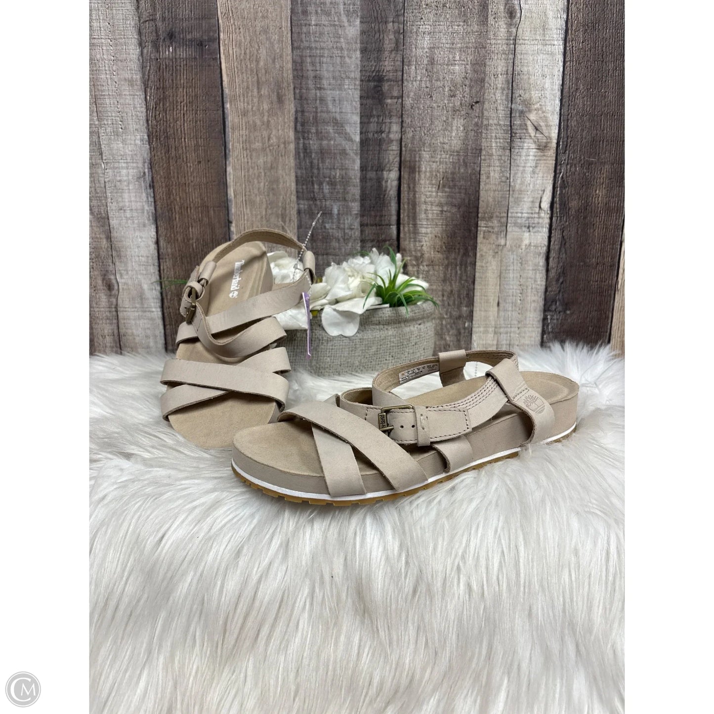 Sandals Flats By Timberland In Beige, Size: 8