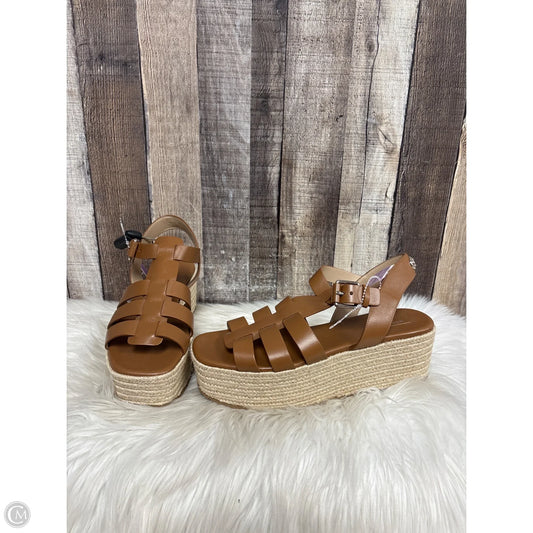 Sandals Designer By Michael Kors In Brown, Size: 10