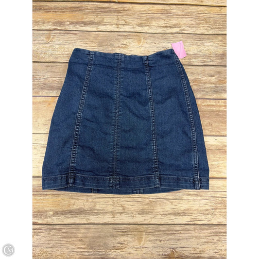 Skirt Mini & Short By Free People In Blue Denim, Size: S