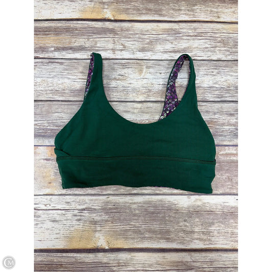 Athletic Bra By Lululemon In Green, Size: 10