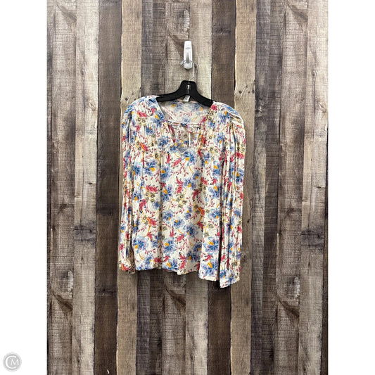 Top Long Sleeve By Old Navy In Floral Print, Size: L