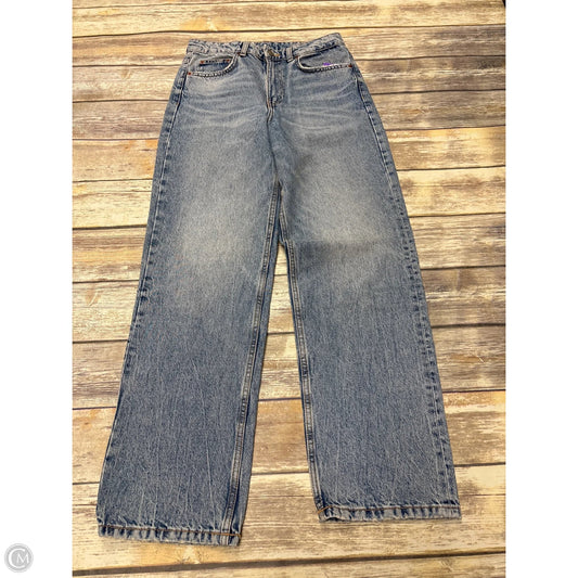 Jeans Straight By Zara In Blue Denim, Size: 6