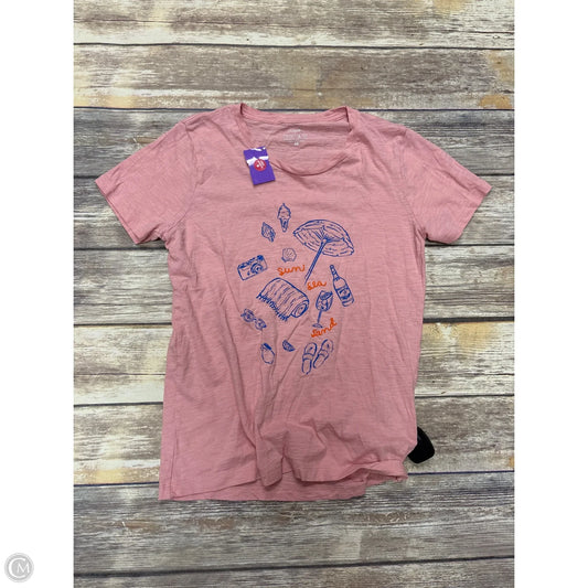 Top Short Sleeve Basic By J. Crew In Pink, Size: Xs