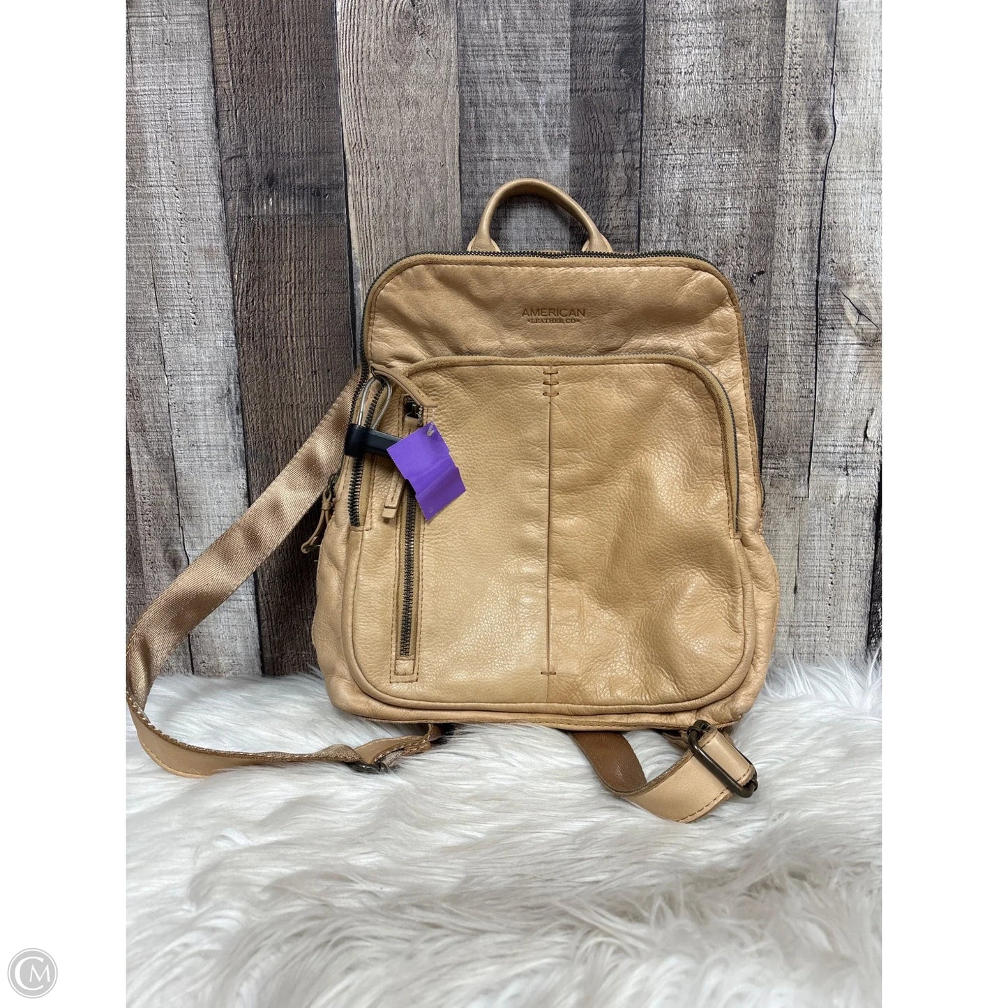 Backpack Leather By American, Size: Medium