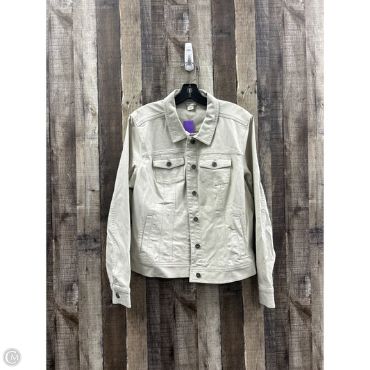 Jacket Denim By Christopher And Banks In Tan Denim, Size: Xl