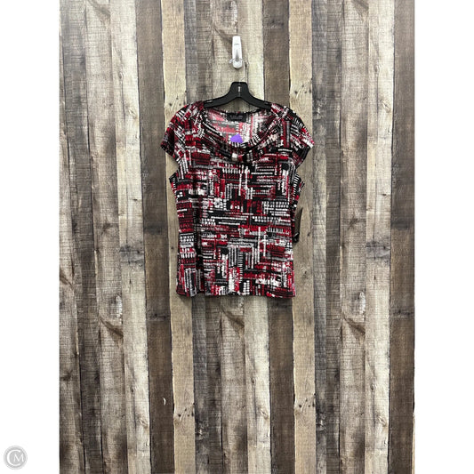 Top Short Sleeve By Evan-picone In Multi-colored, Size: L