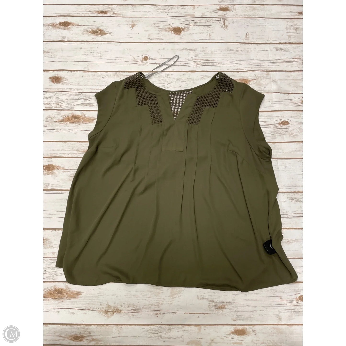 Top Sleeveless By Daniel Rainn In Green, Size: 3x