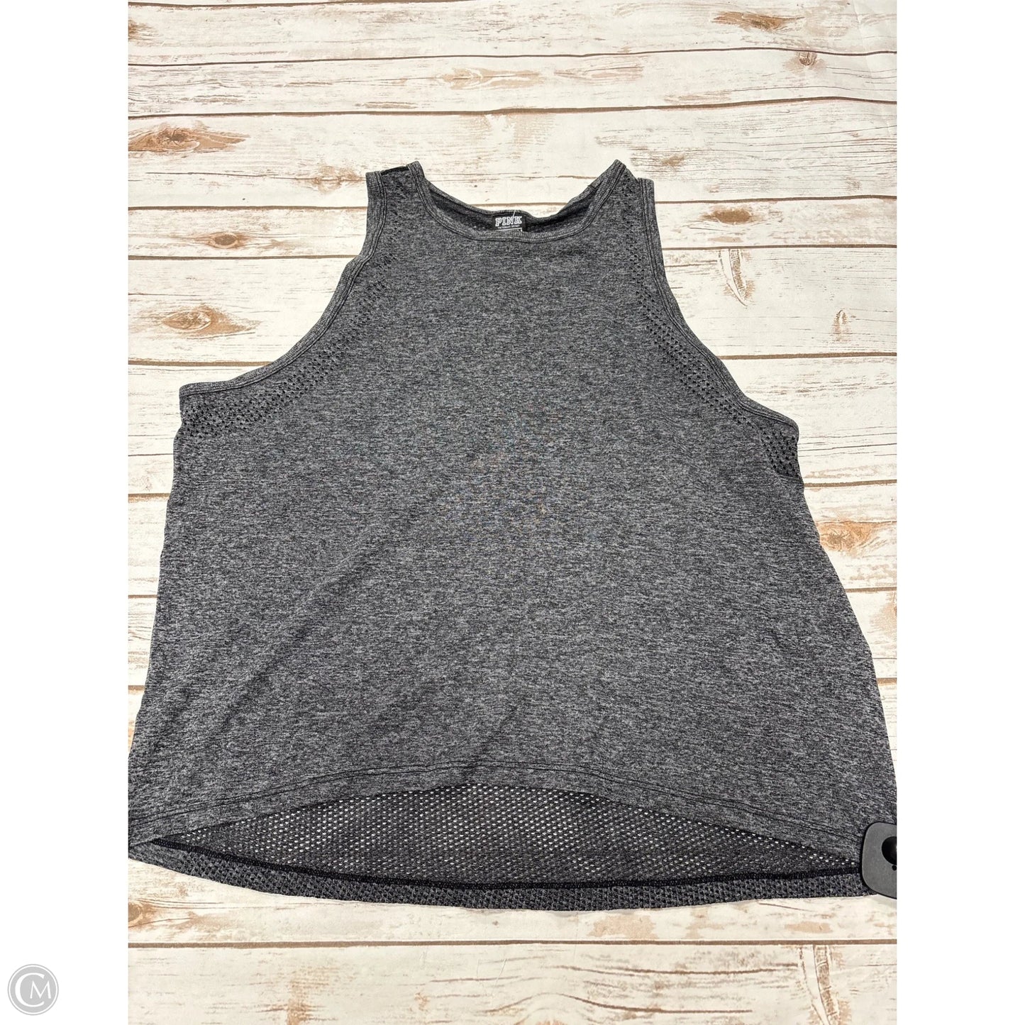 Athletic Tank Top By Pink In Grey, Size: M