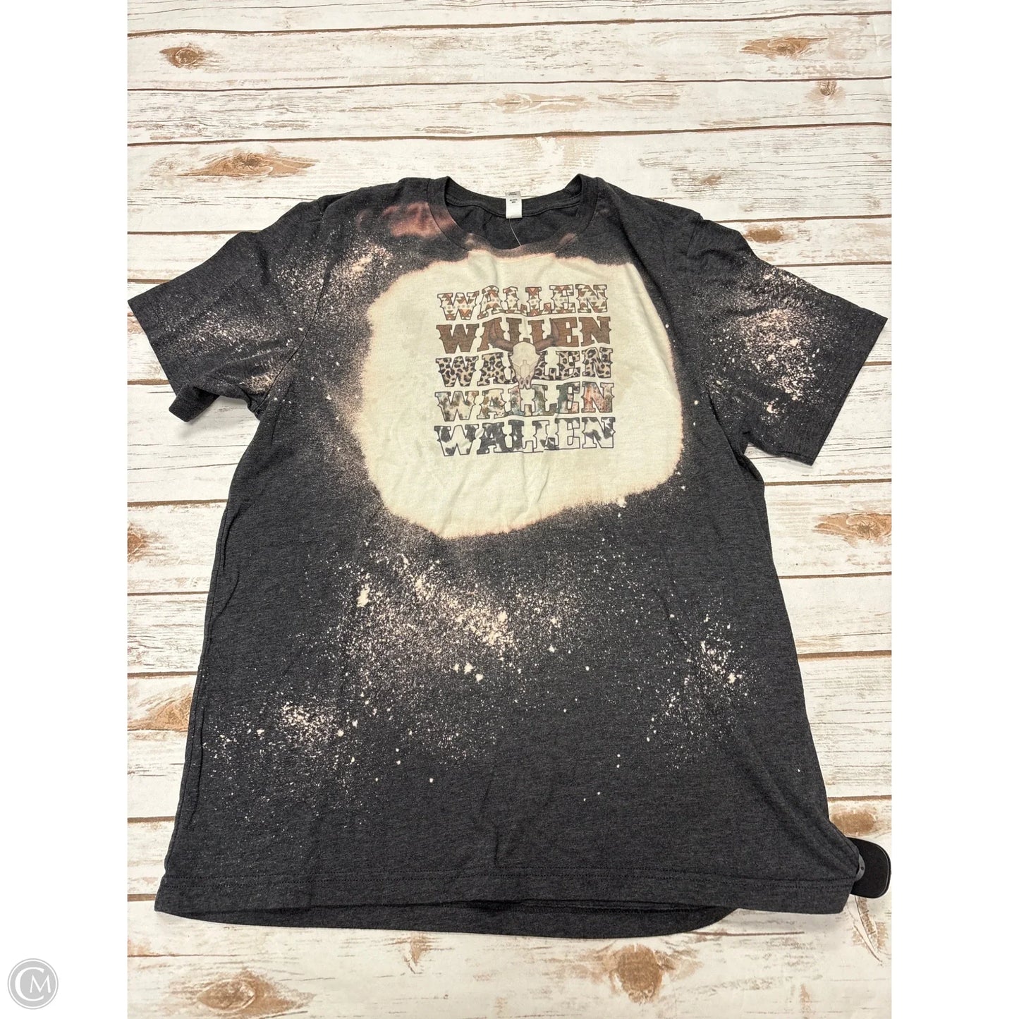 Top Short Sleeve Basic By Canvas In Tie Dye Print, Size: S