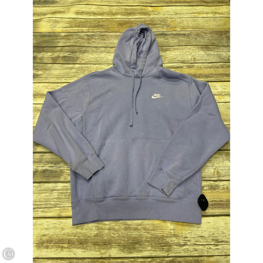 Athletic Sweatshirt Hoodie By Nike In Purple, Size: S