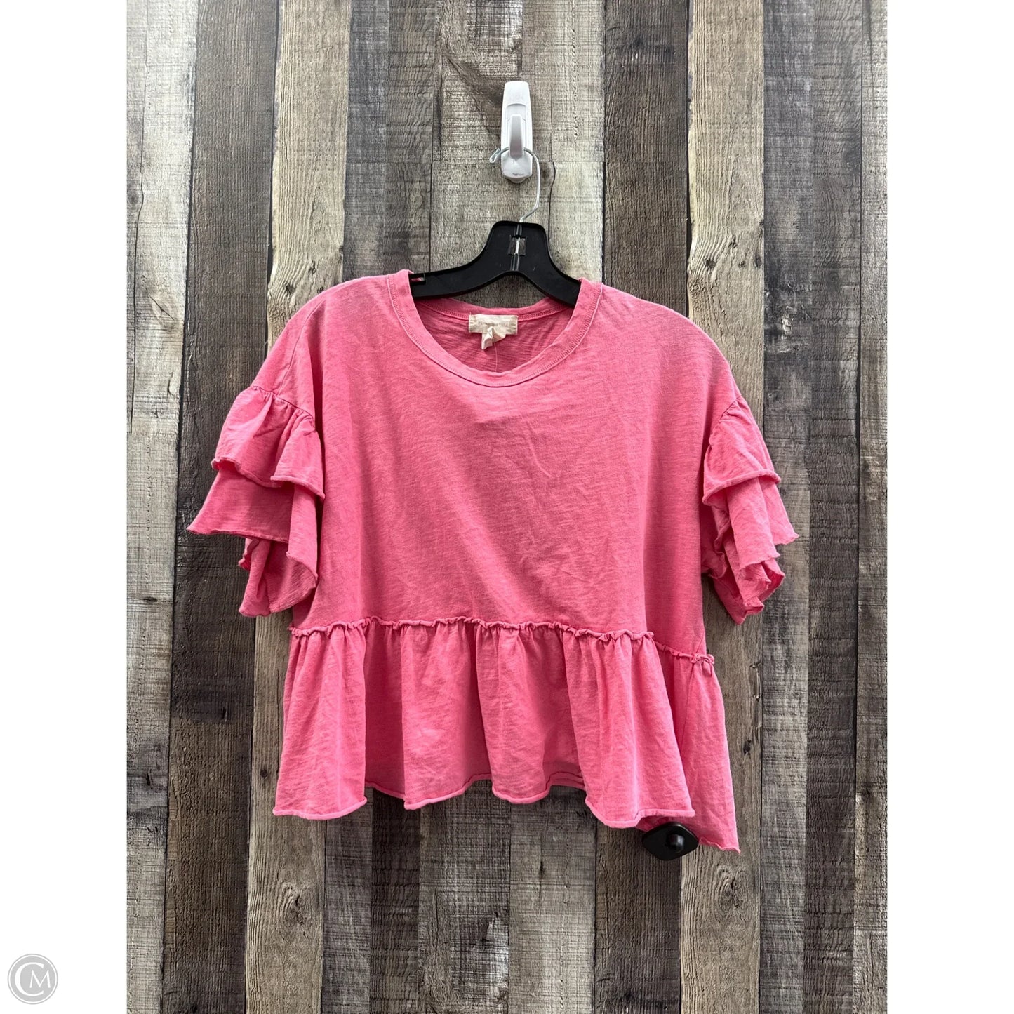 Top Short Sleeve By Altard State In Pink, Size: M