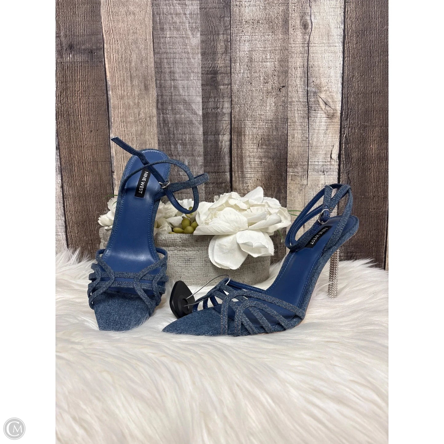 Shoes Heels Stiletto By Nine West In Blue Denim, Size: 9