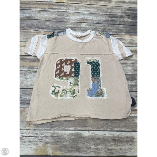 Top Short Sleeve By Pol In Multi-colored, Size: S
