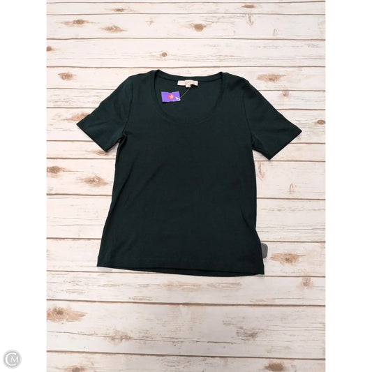Top Short Sleeve By Loft In Green, Size: L