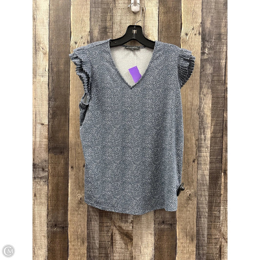 Top Short Sleeve By Adrianna Papell In Polkadot Pattern, Size: M