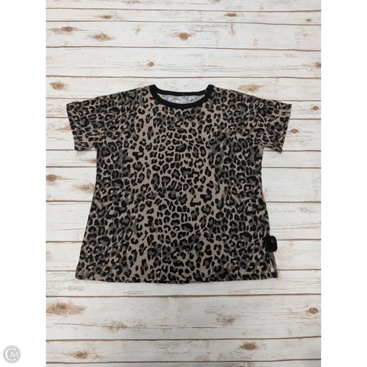 Top Short Sleeve By Maurices In Animal Print, Size: L