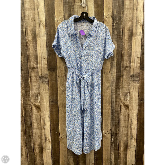 Dress Casual Maxi By Cmf In Blue & White, Size: S