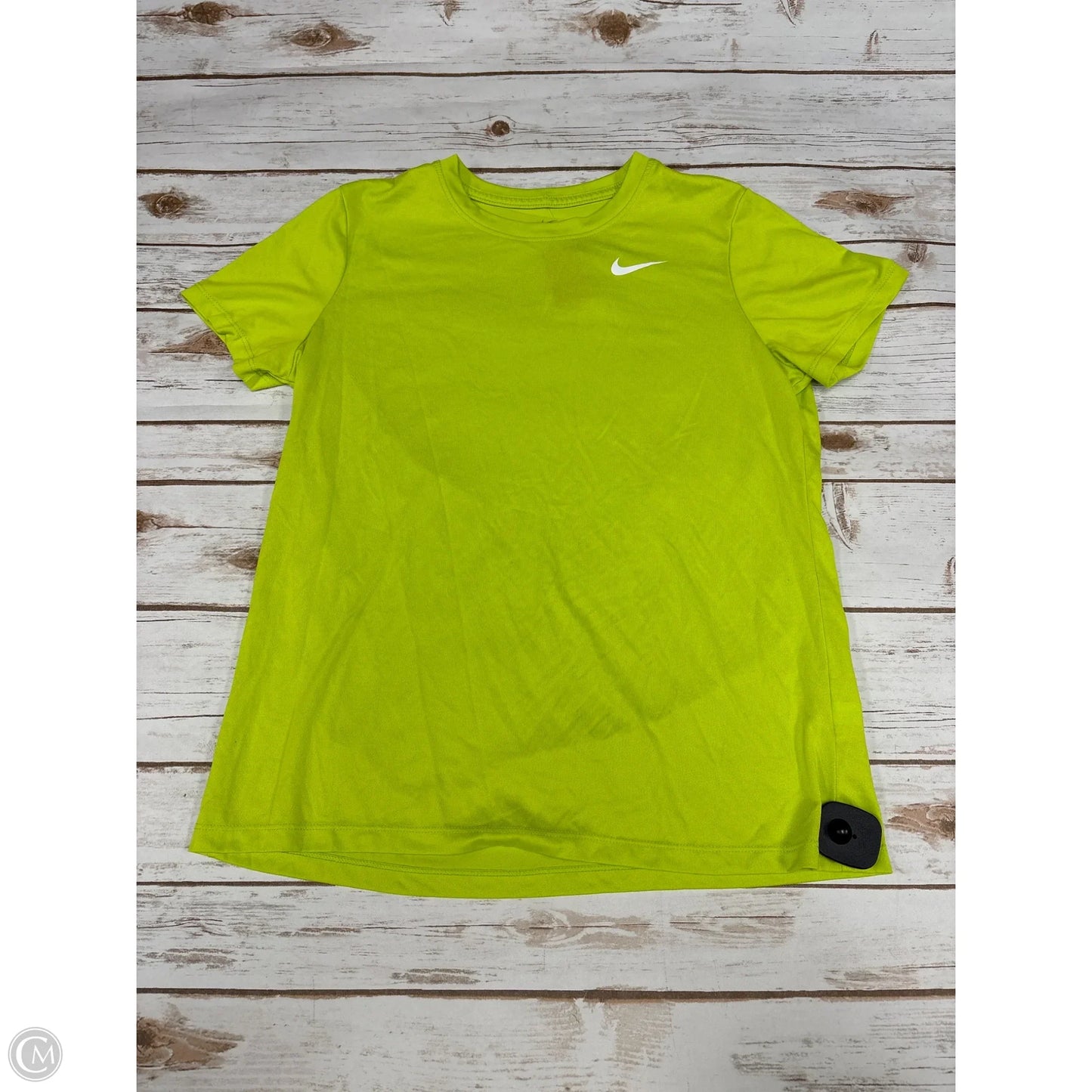 Athletic Top Short Sleeve By Nike In Green, Size: L