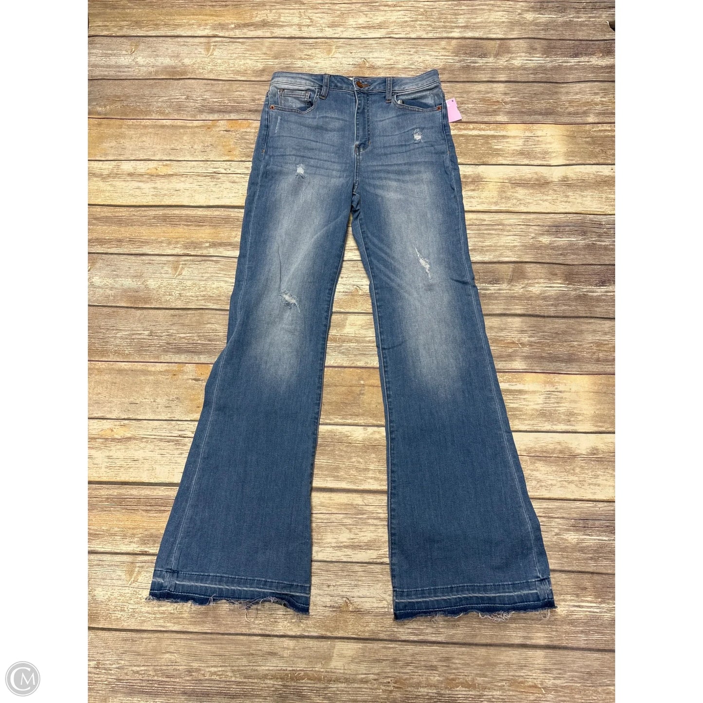 Jeans Flared By Harper In Blue Denim, Size: 8