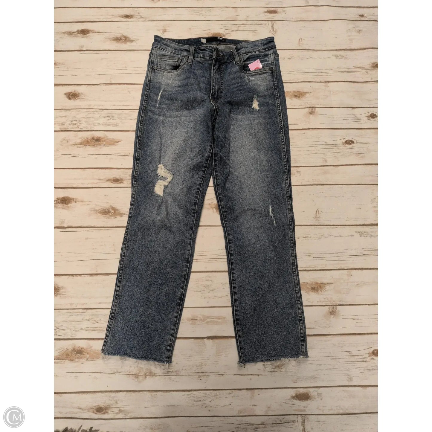Jeans Cropped By Kut In Blue Denim, Size: 6