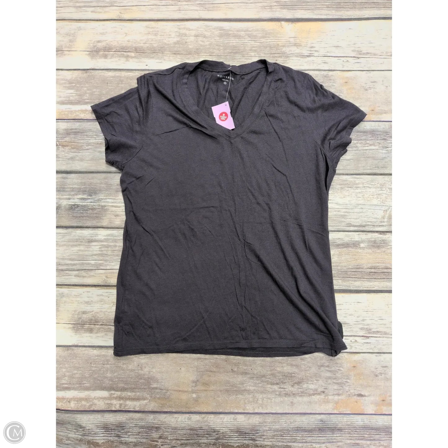 Top Short Sleeve Basic By Cme In Grey, Size: M