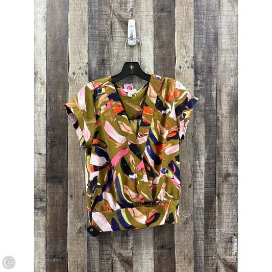 Top Short Sleeve By Nine West In Multi-colored, Size: M
