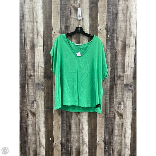 Top Short Sleeve By Ces Femme In Green, Size: Xl