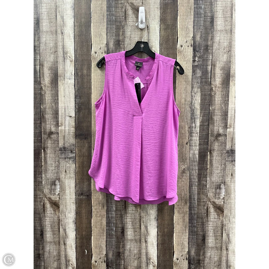 Top Sleeveless By Worthington In Purple, Size: L