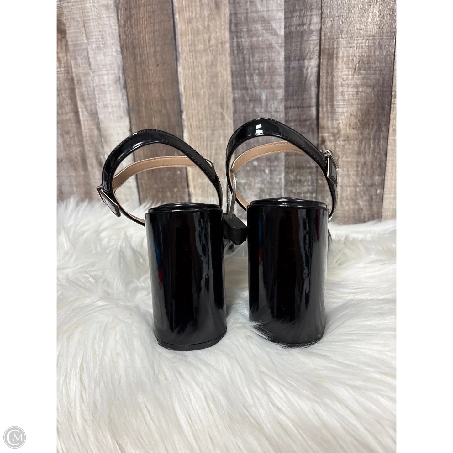 Sandals Heels Block By Mix No 6 In Black, Size: 6.5