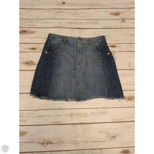 Skirt Mini & Short By Altard State In Blue Denim, Size: S