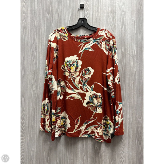 Top Long Sleeve By Chicos In Multi-colored, Size: Xl