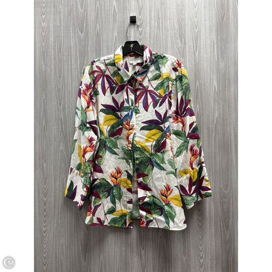 Top 3/4 Sleeve By Chicos In Multi-colored, Size: Xl