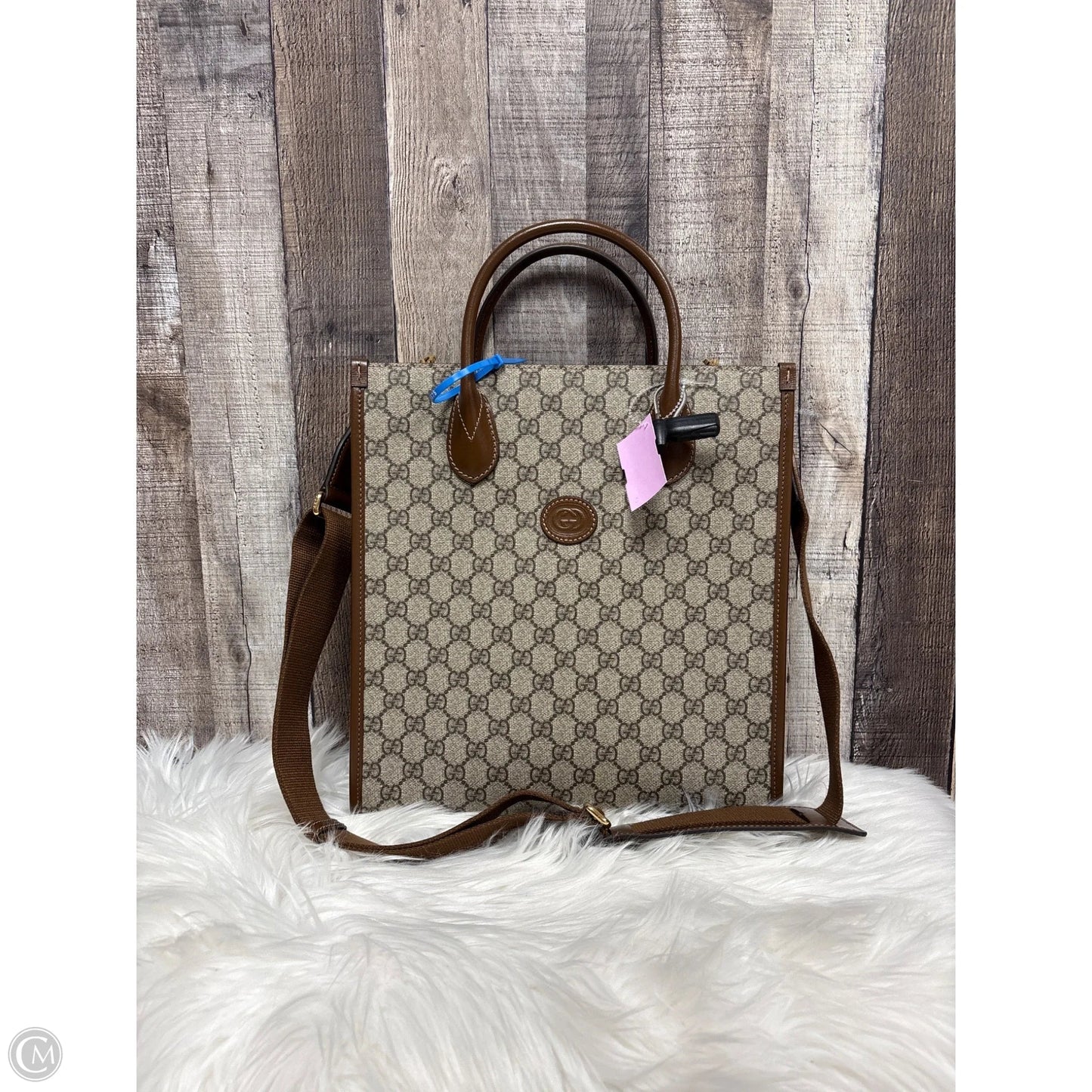Tote Luxury Designer By Gucci, Size: Large