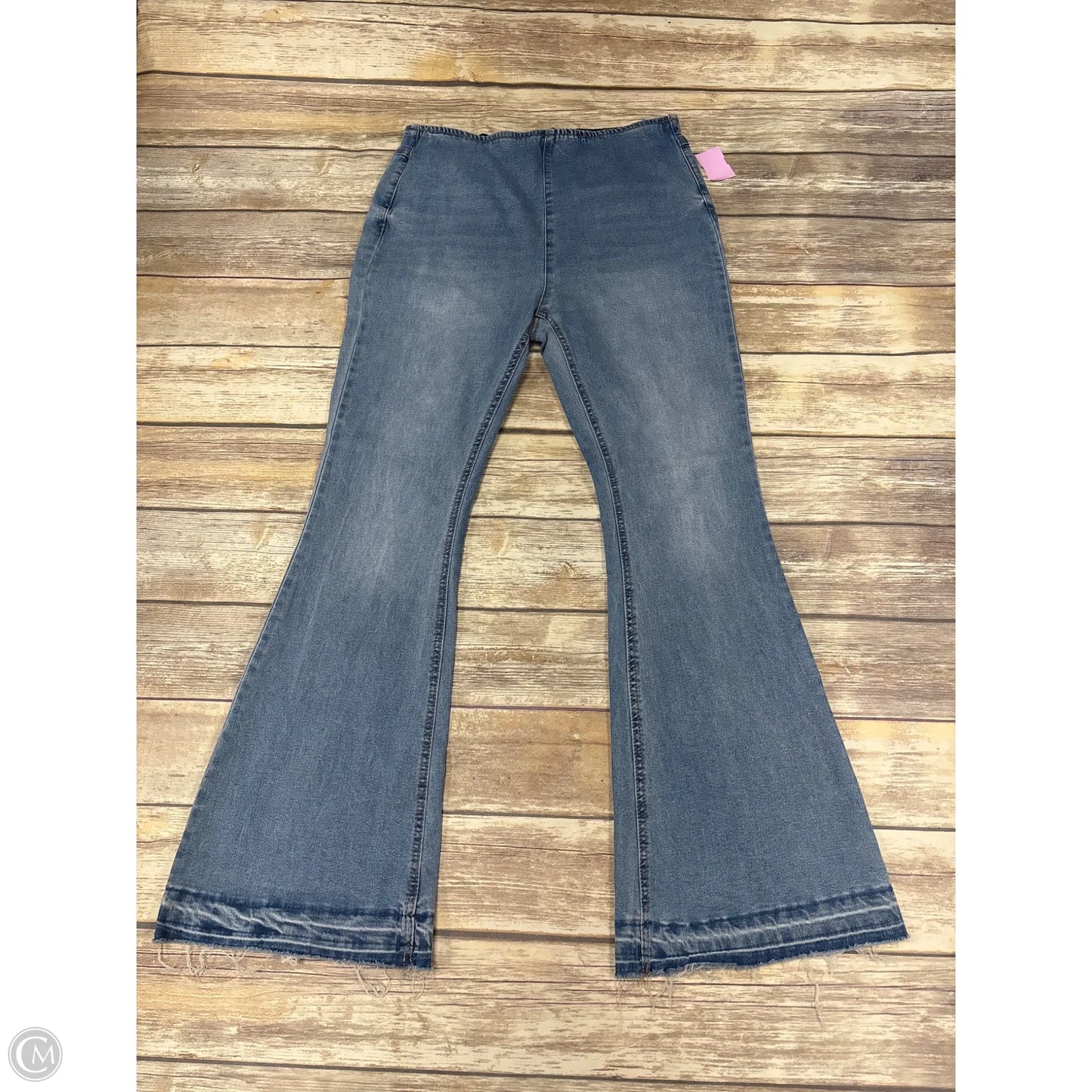 Jeans Flared By No Boundaries In Blue Denim, Size: L